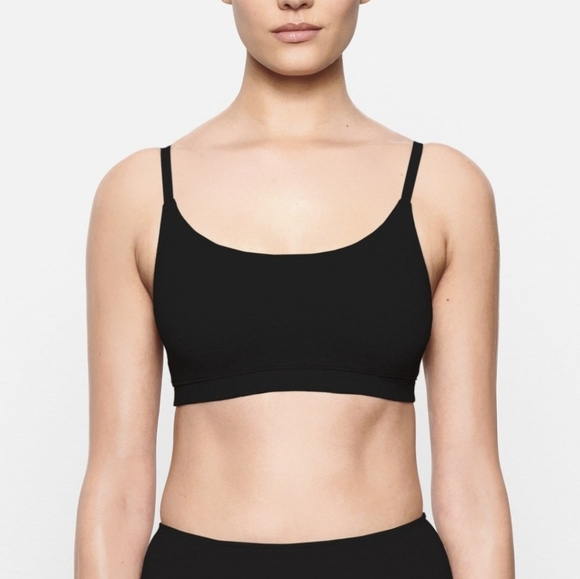 SKIM Cotton Jersey Scoop Bralette Size:XS Soot - Picture 1 of 8
